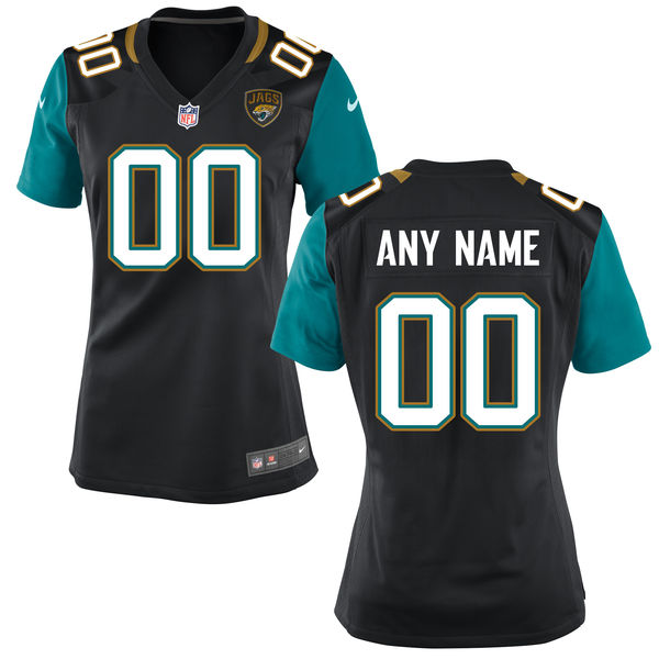 Nike Jacksonville Jaguars Customized Black Stitched Women's NFL Jersey